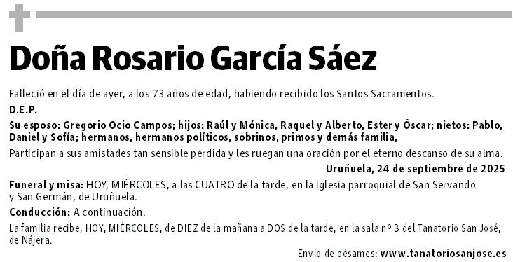 Doña Rosario García Sáez