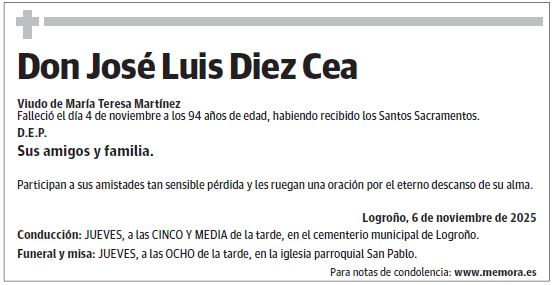 Don José Luis Diez Cea