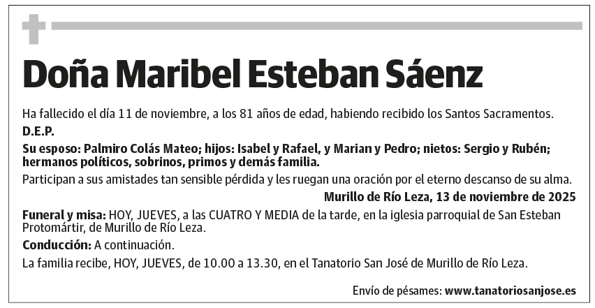 Doña Maribel Esteban Sáenz