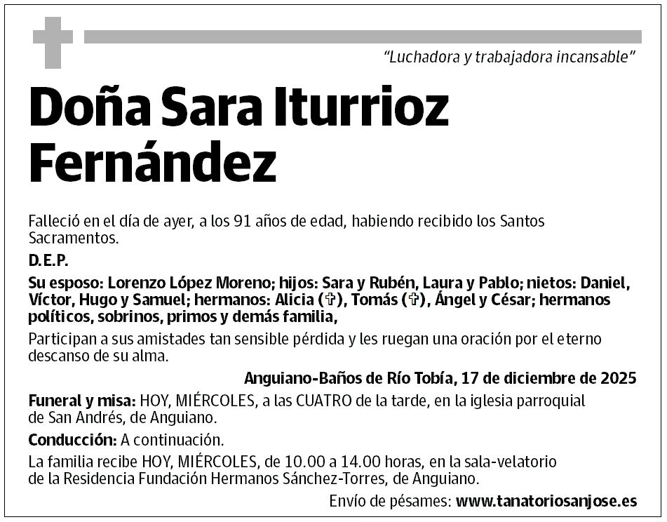 Doña Sara Iturrioz Fernández