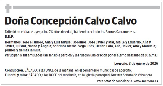 Doña Concepción Calvo Calvo