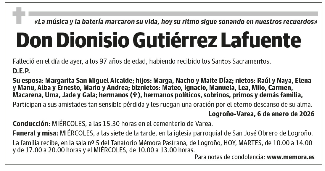 Don Dionisio Gutiérrez Lafuente