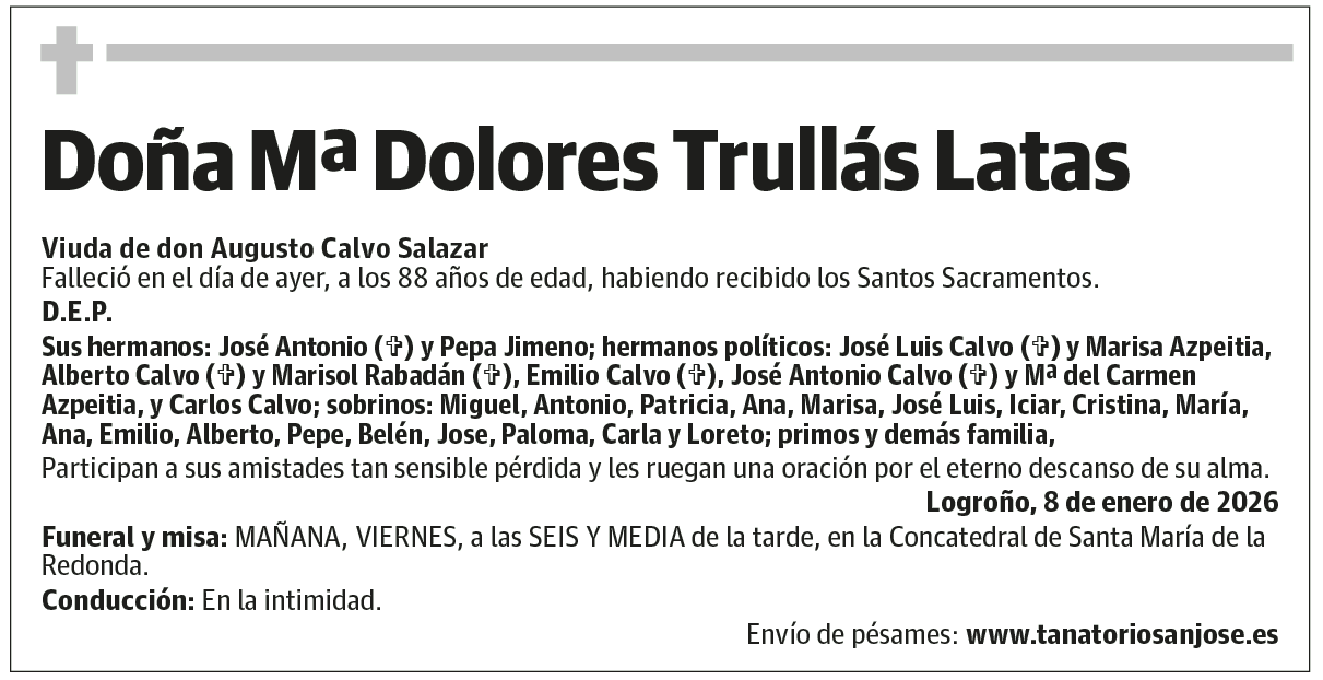Doña Mª Dolores Trullás Latas