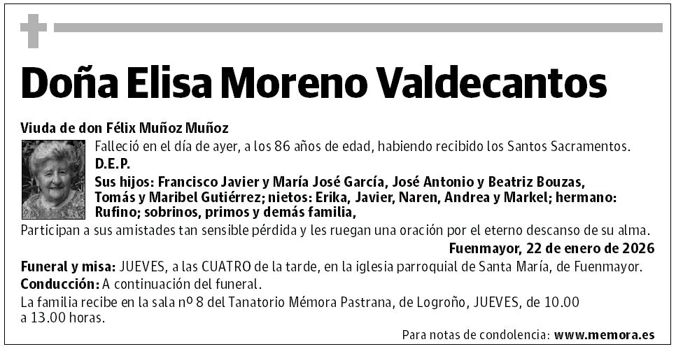 Doña Elisa Moreno Valdecantos