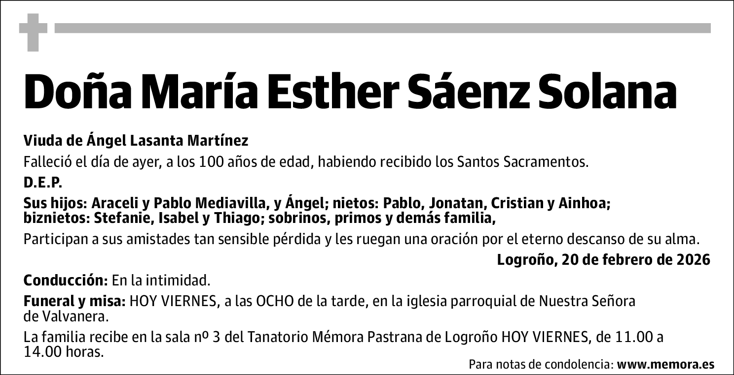 Maria Esther Saenz Solana