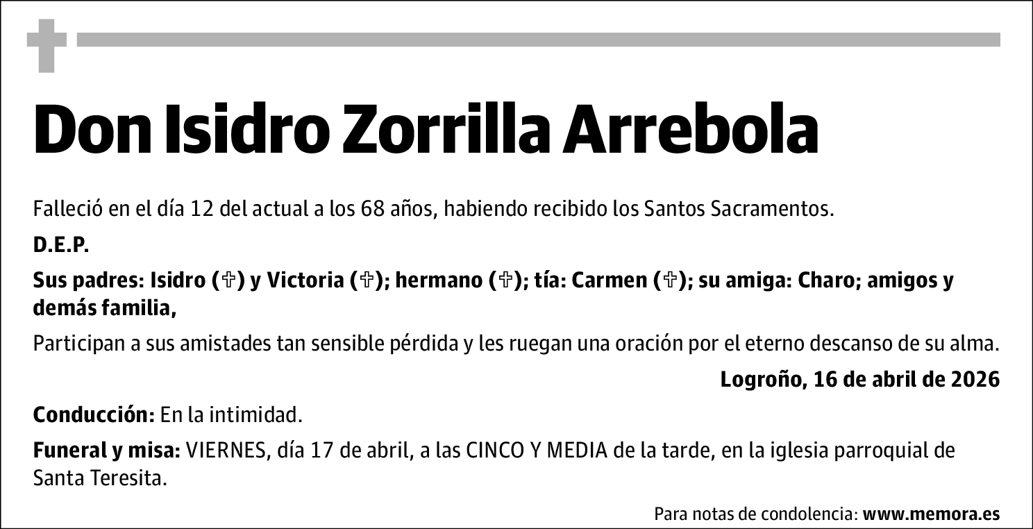 Isidro Zorrilla Arrebola
