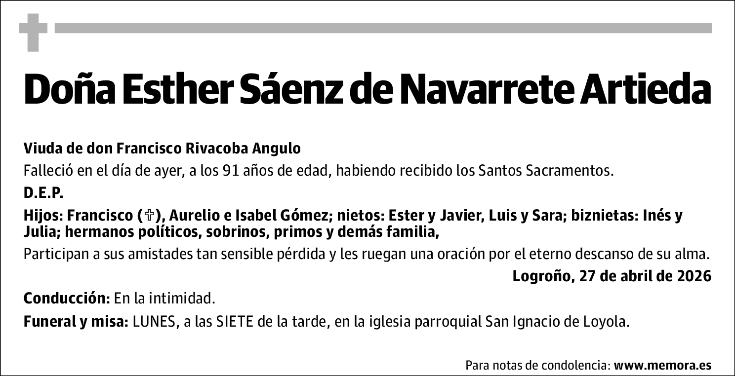 Esther Saenz de Navarrete Artieda