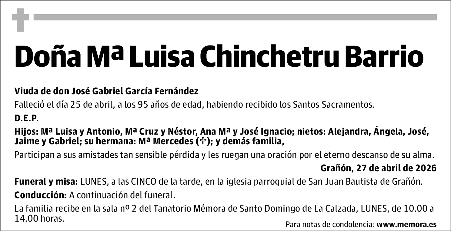 María Luisa Chinchetru Barrio