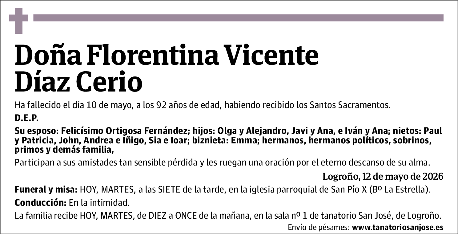 Florentina Vicente Díaz Cerio