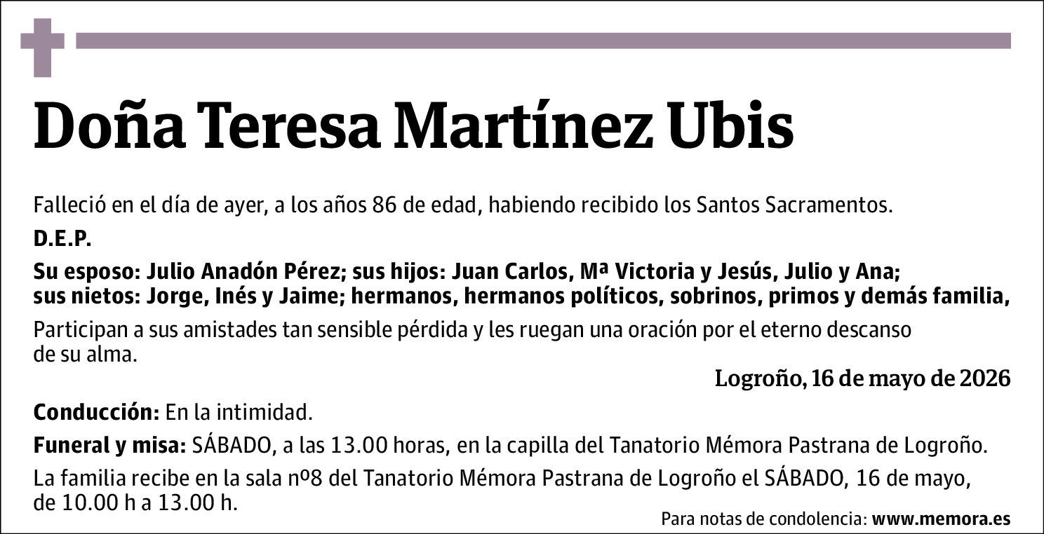 Teresa Martínez Ubis