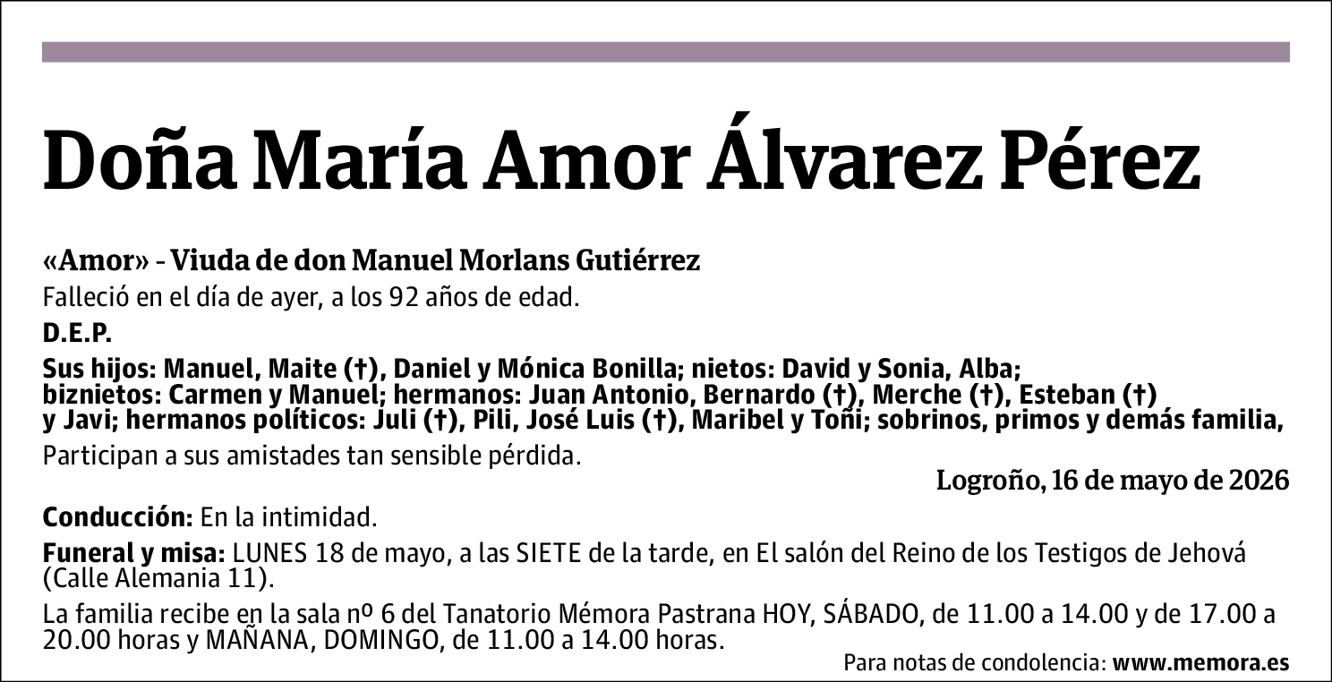 María Amor Álvarez Pérez