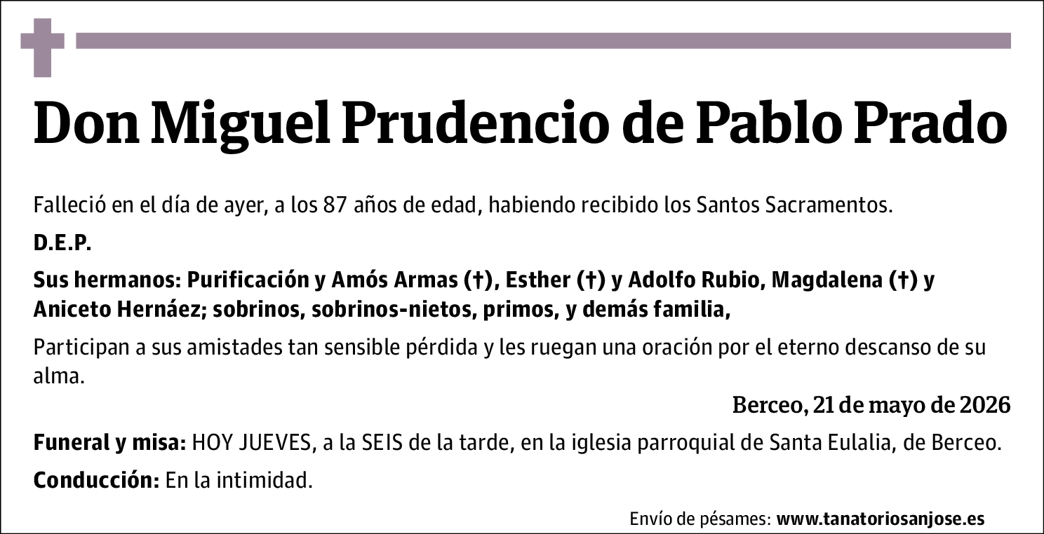 Miguel Prudencio de Pablo Prado