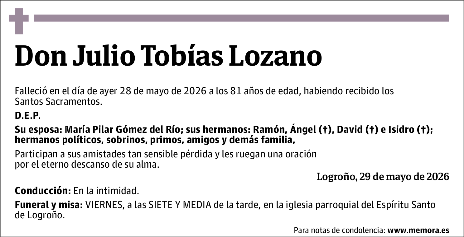 Julio Tobías Lozano