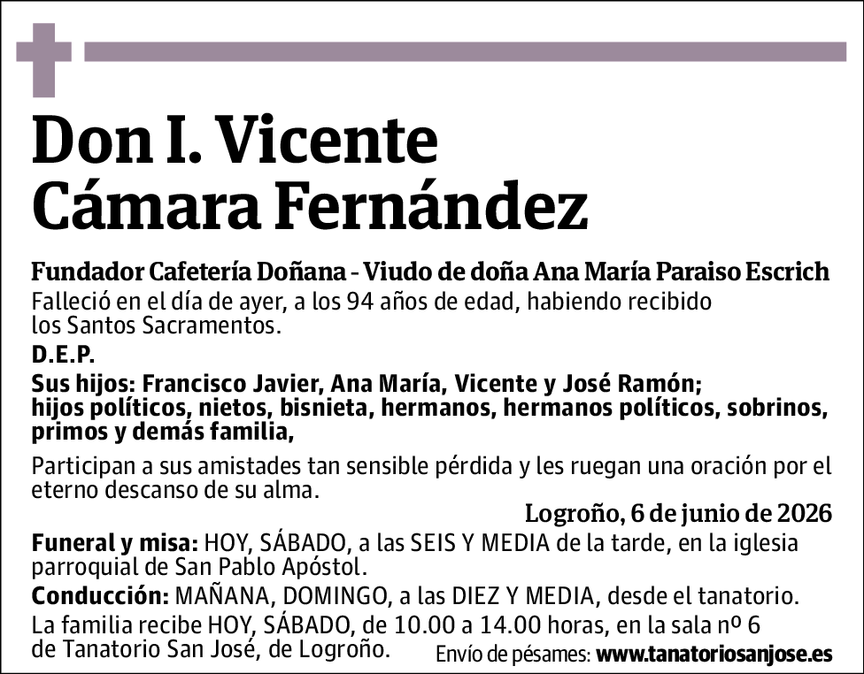 I. Vicente Cámara Fernández