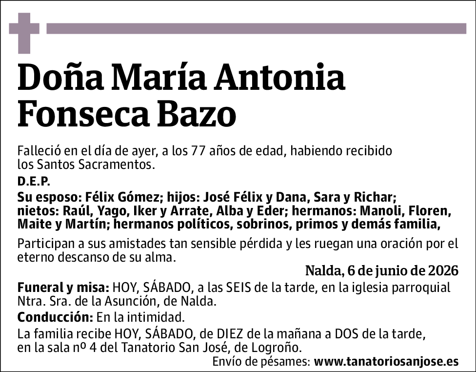 María Antonia Fonseca Bazo