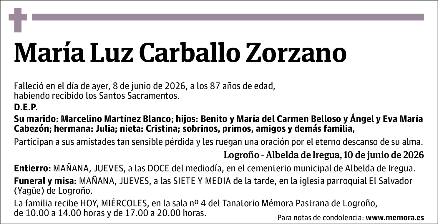 María Luz Carballo Zorzano
