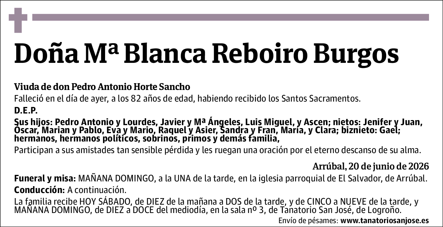 Mª Blanca Reboiro Burgos