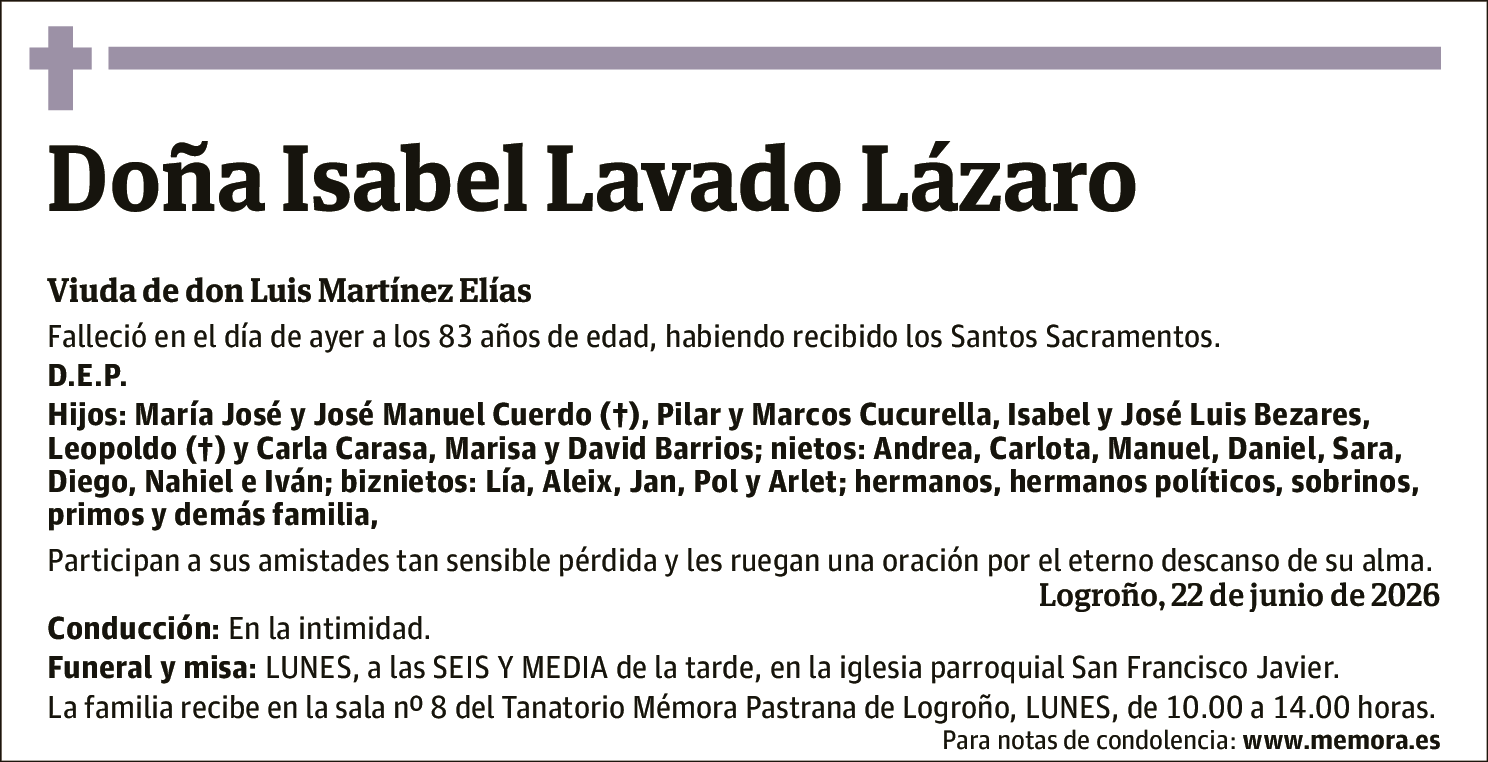 Isabel Lavado Lázaro