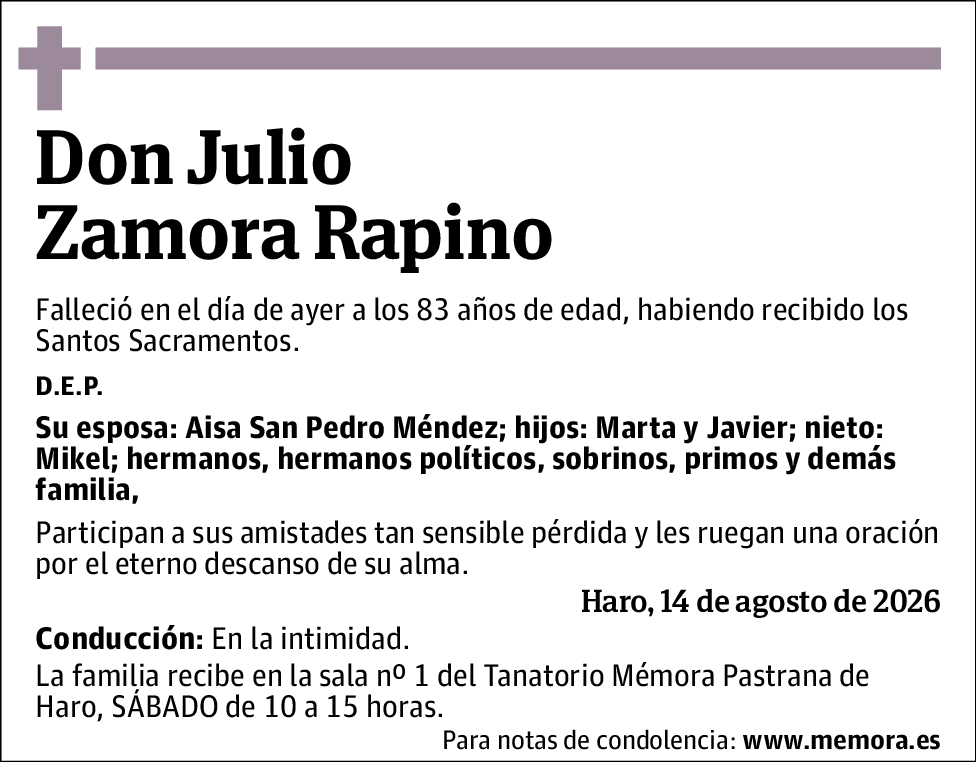Julio Zamora Rapino