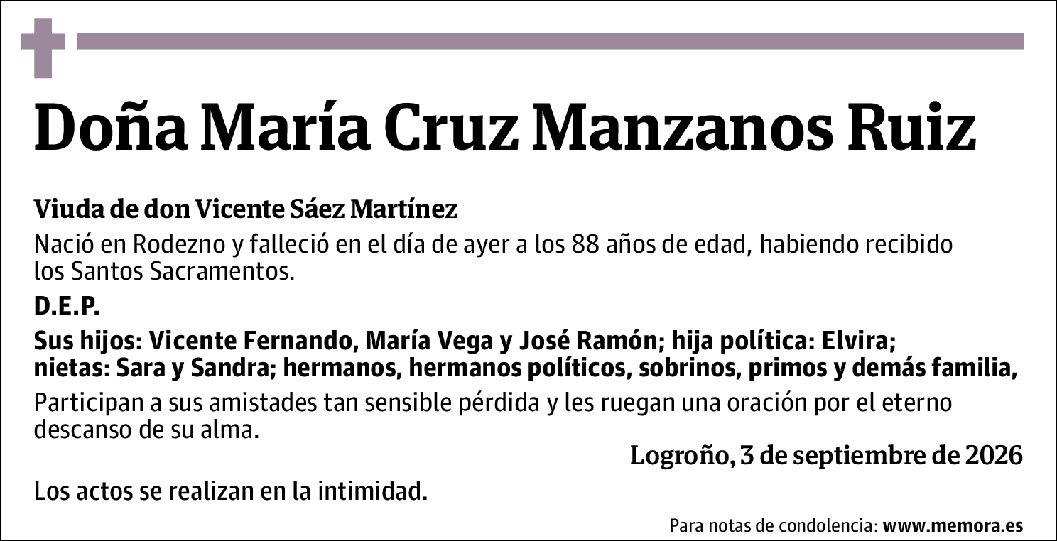 María Cruz Manzanos Ruiz
