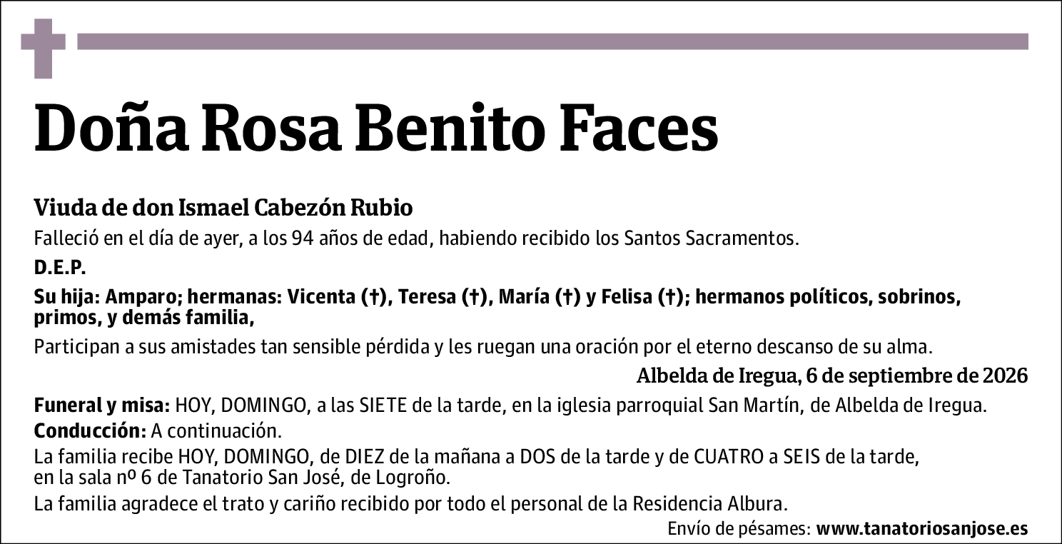Rosa Benito Faces