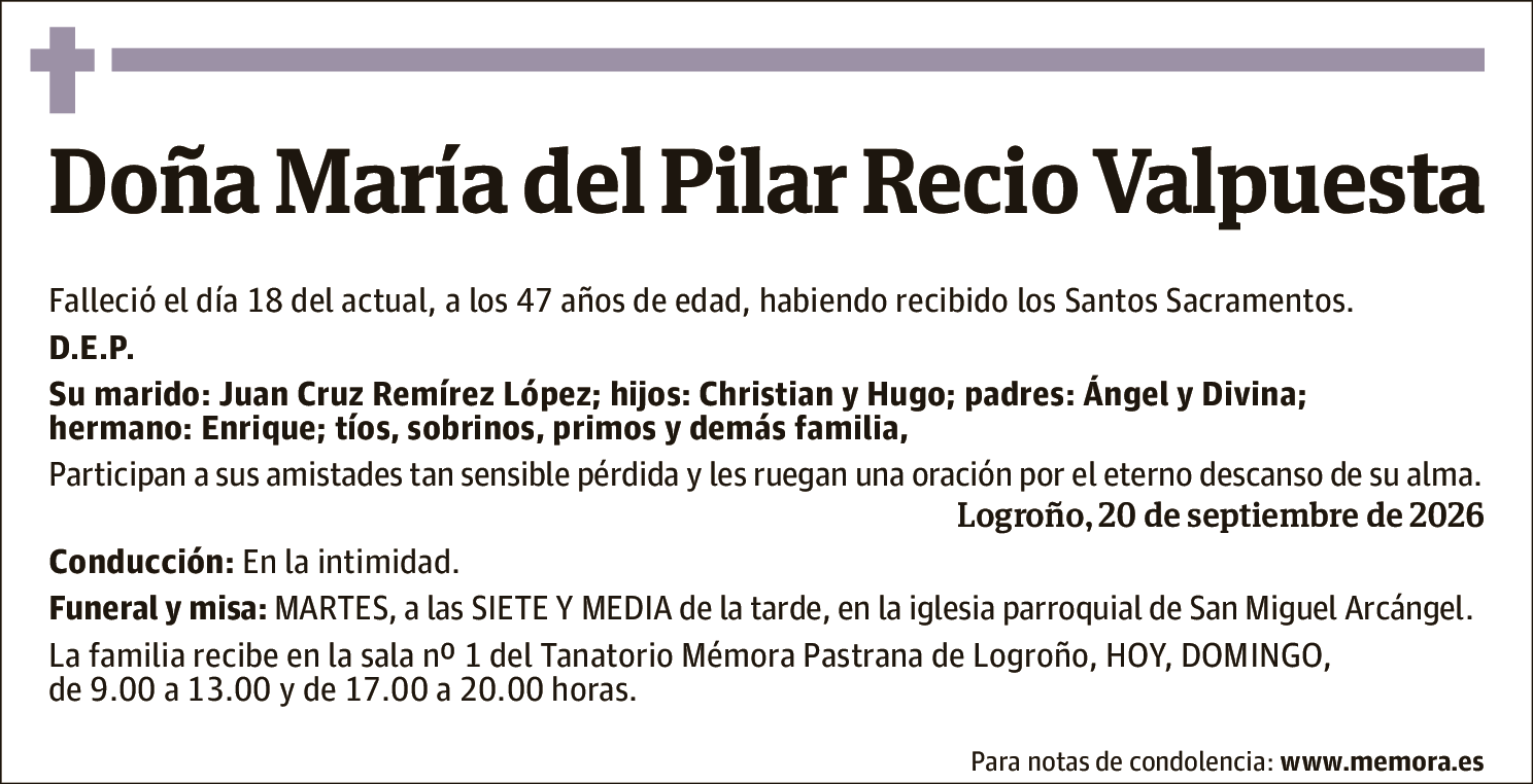 María del Pilar Recio Valpuerta