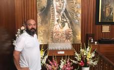 Corres con la Soledad que ha pintado para Cornago./Sanda Sáinz