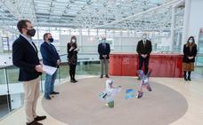 Momento de la inauguración de 'Misión global TIC', este martes en el museo Würth./Sonia Tercero